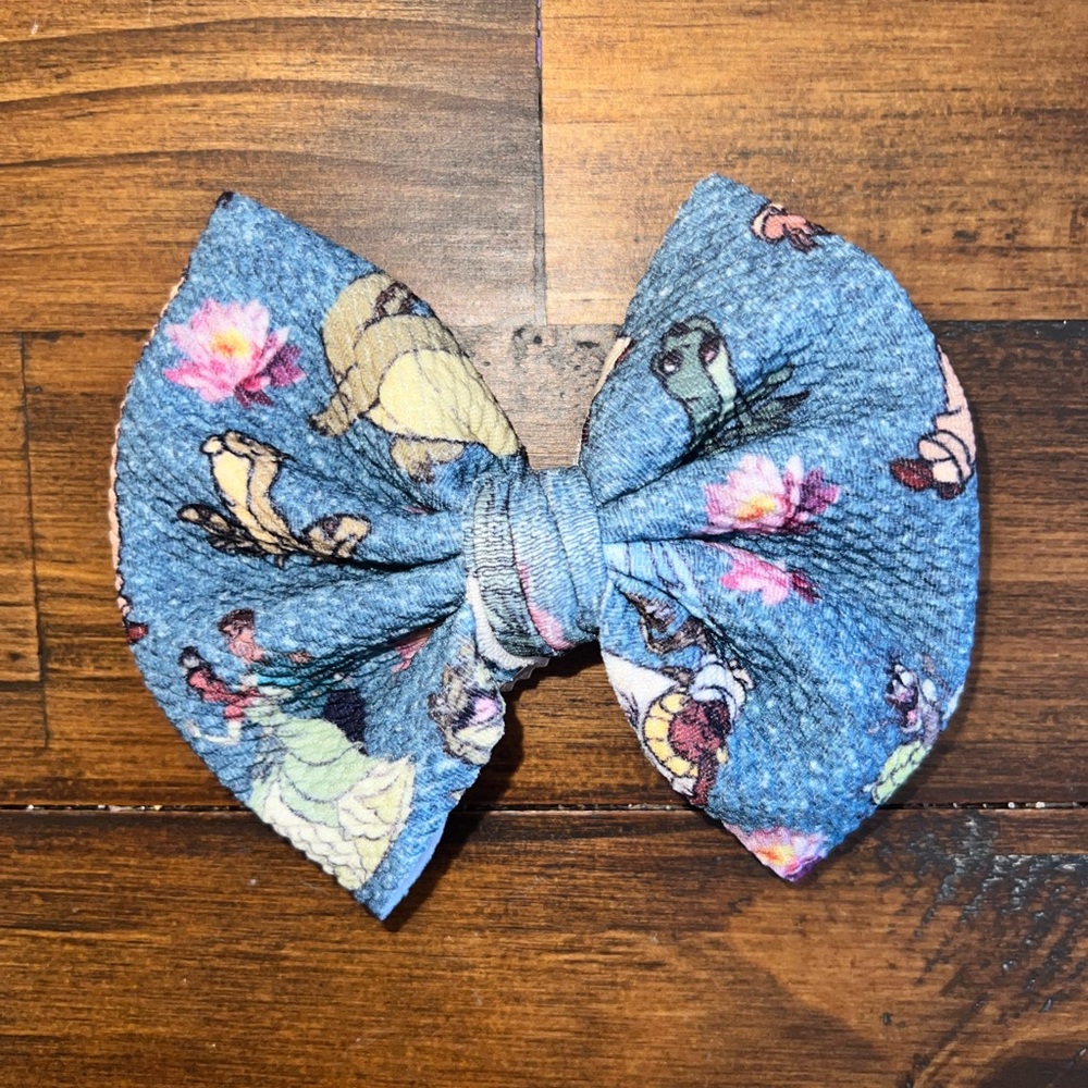 Princess and the Frog Bow on a Clip